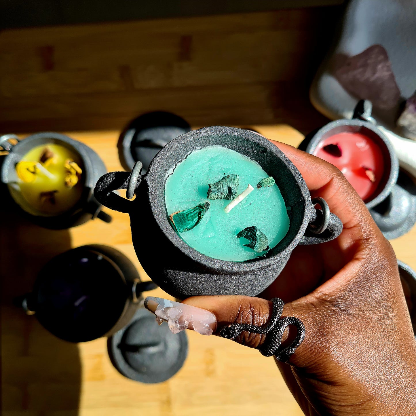 Cauldron Smudge Candles.