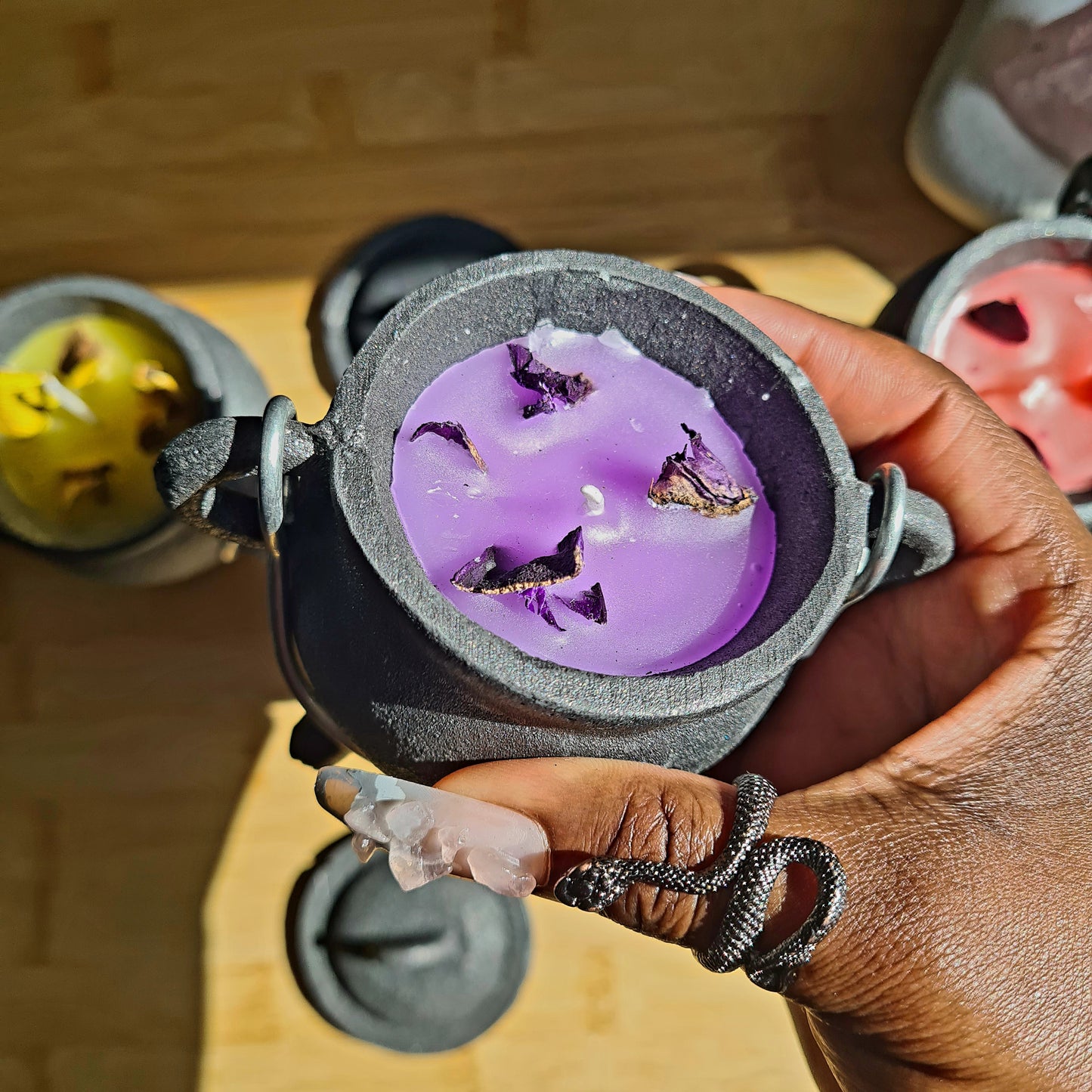 Cauldron Smudge Candles.