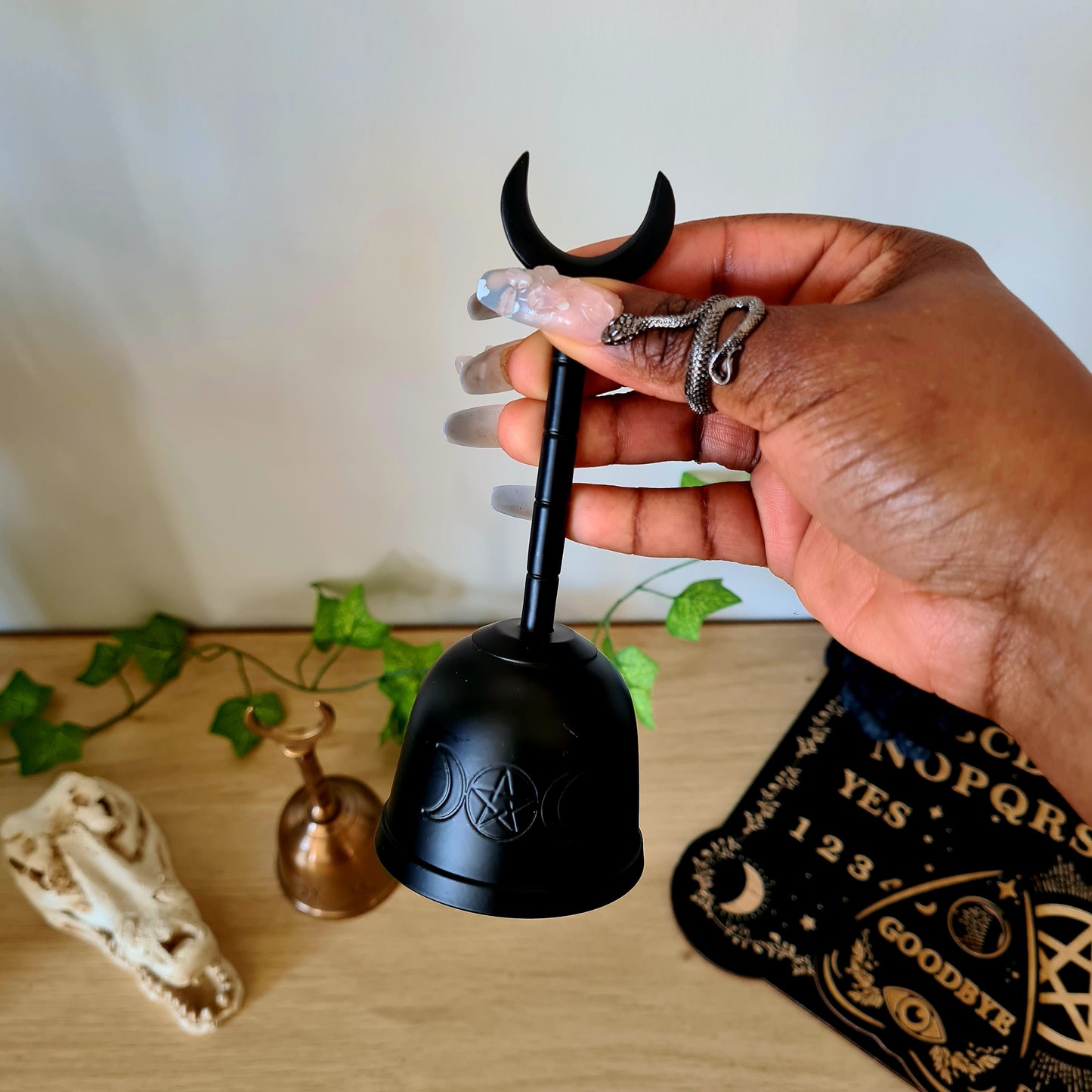 Crescent Moon Altar Bell