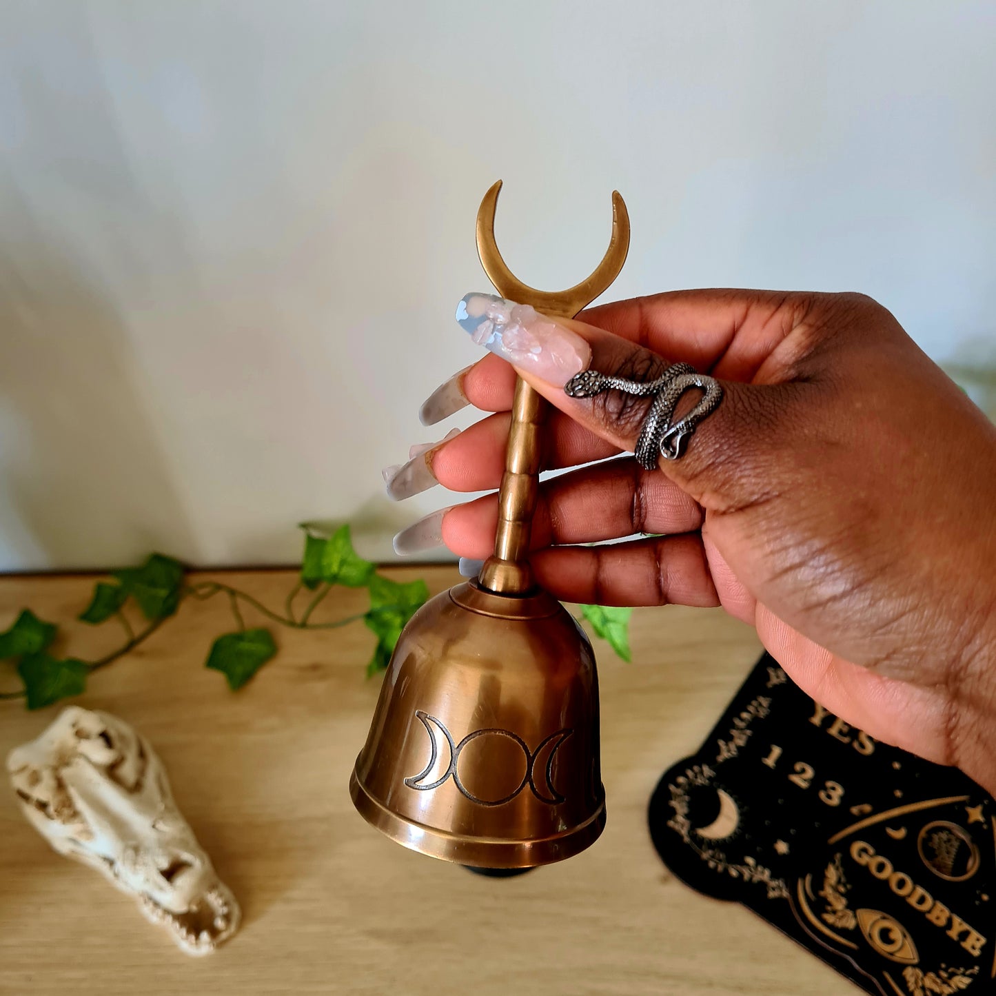 Crescent Moon Altar Bell