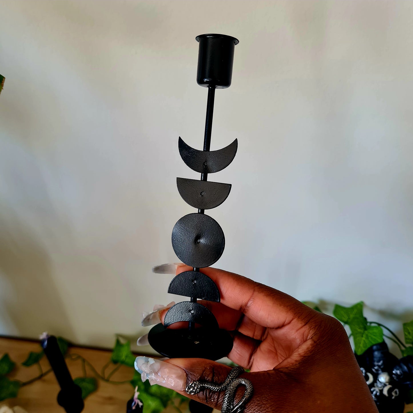 Moon Phases Candle Holder