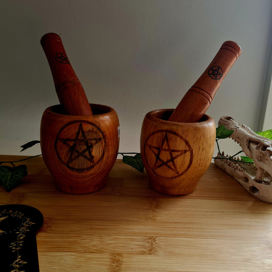 Mortar And Pestle With Pentacle