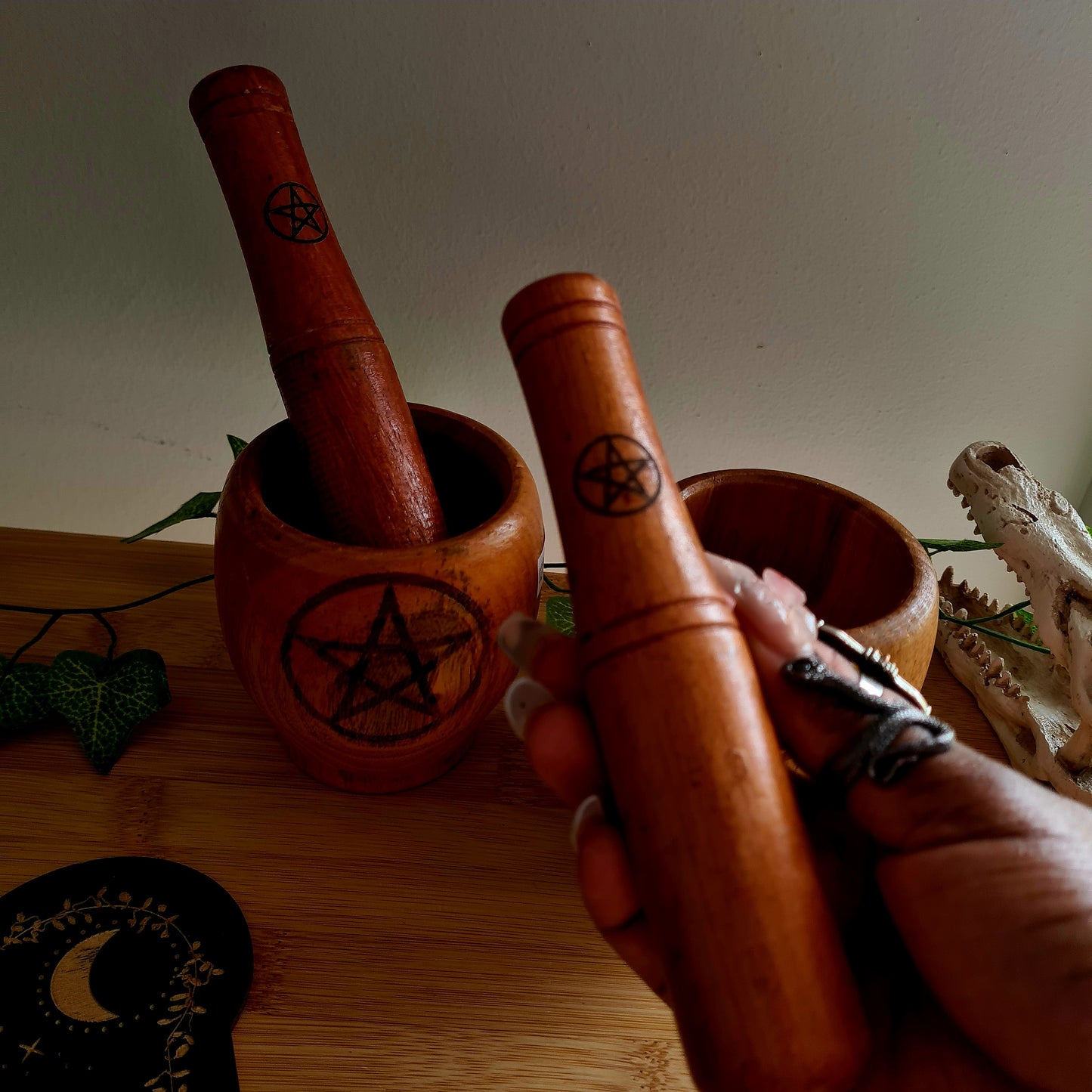 Mortar And Pestle With Pentacle