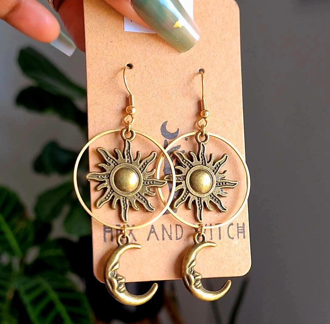 Sun And Moon Earrings